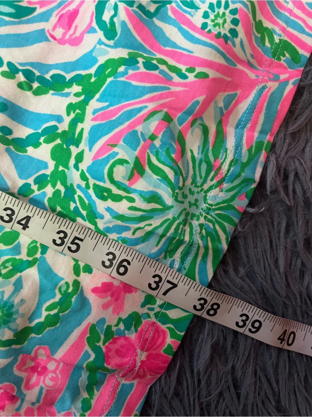 Lilly Pulitzer Floral Pink & Green Pima Cotton Newberry Tank Dress Size XXL - Picture 5 of 6